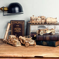 ROKR DIY 3D Wooden Puzzle Car Model Mechanical Self Assembly Kit Kids Boys Toys