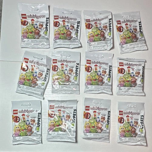 LEGO Minifigures The Muppets Series 71033 Mystery Foil Packs Lot of 12