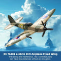 RC 76205 2.4GHz 3CH Airplane Fixed Wing W/ Gyro System 2 Batteries Kid Toy