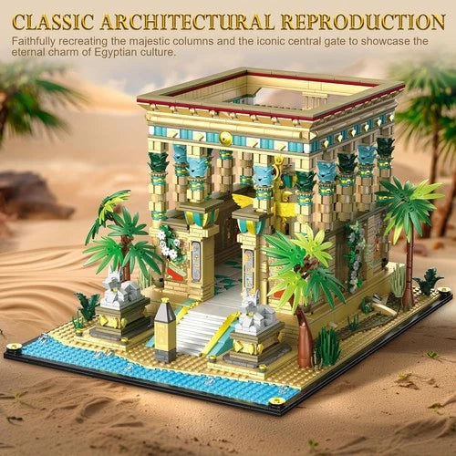 Philaedin Temple Building Set for Adults, Egyptian Architecture Building Blocks
