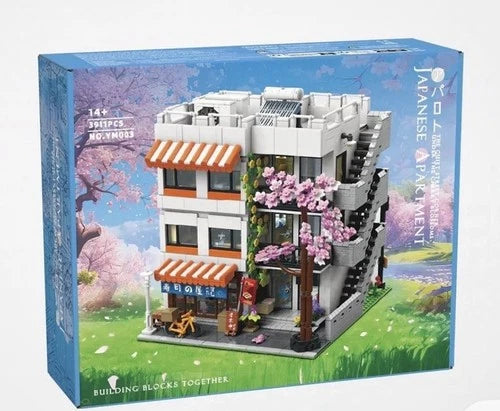 Building Blocks Together Japanese Apartment Cherry Blossom 3911 pcs Set