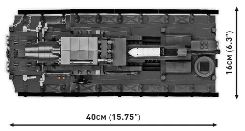 COBI World War II 60 cm Karl-Gerat 040 ZIU Motar Vehicle Model Block Set # 2560
