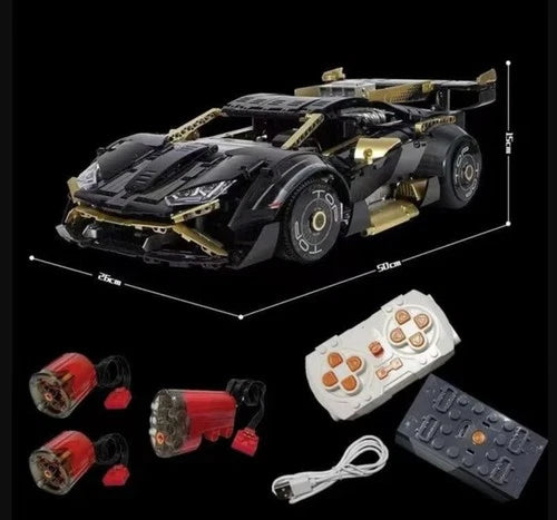 1/10 Scale Lamborghini Huracán RC MOTORIZED Technic Building Blocks Set 2519 pcs