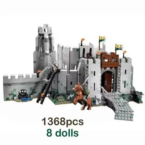 DIY LoTR Battle of Helm's Deep Building Blocks 1368Pcs Medieval Castle Brick Set