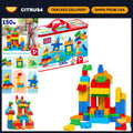 Deluxe Toddler Building Block Set - First Builders Mega Bloks Bag for Kids