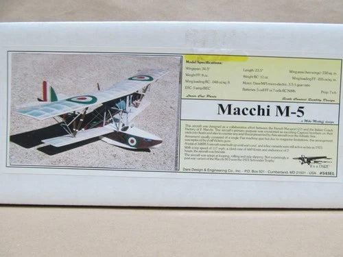 Vintage Macchi M-5 R/C Seaplane Kit by Dare Design & Engineering