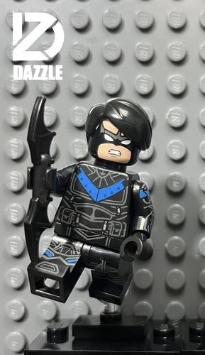 LEGO DC Comics Dazzle Attic Brick Custom Arkham Knight Nightwing Pad Minifigure