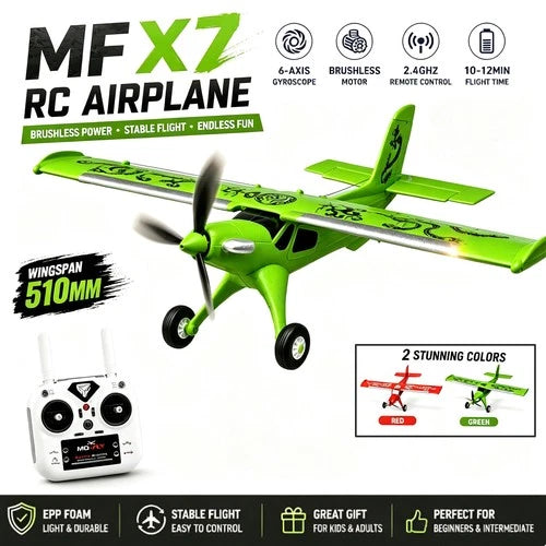MF-X7 RC Plane DRACO Green/Red Color Phoenix & Dragon Stunt Aircraft 2Batteries
