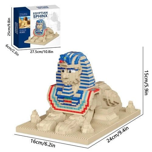 Egypt Sphinx Micro Building Blocks - 2732 PCS Architecture Model Set Adult