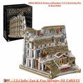 NEW USA Rome Colosseum 2900PC LED Building Block Set W/Box & 20+ROMAN FIGURES