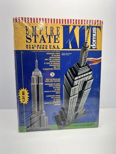Empire State Building New York Domus Cardboard Model Kit VTG 1983 Scale 1:300