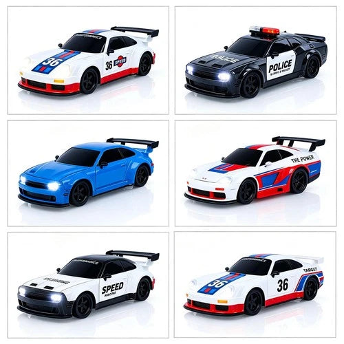 US Stock 2.4G 4WD 1/36 RC Drift Car Gyroscope Radio Control Racing Car LED Light