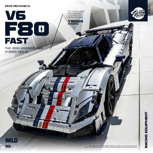 Technic 1:8 Prancing Horse F80‌ Supercar Building Set MOC Collection 4703 PCS