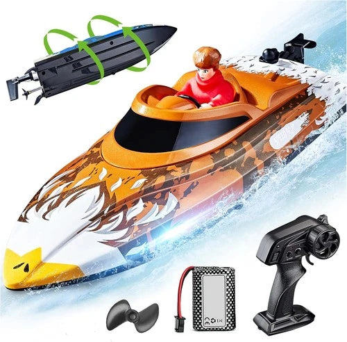 BEZGAR RC Boat, 12 inch Self-Righting Remote Control Boat for Kids and Adults, 2