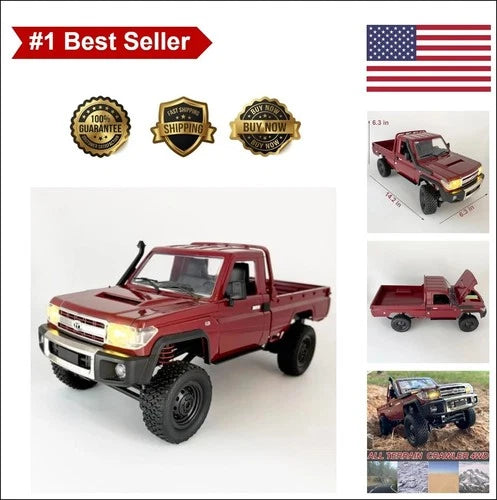 RC Crawler 1/12 Scale 4WD Remote Control Truck Off Road Rock Climbing RTR Red