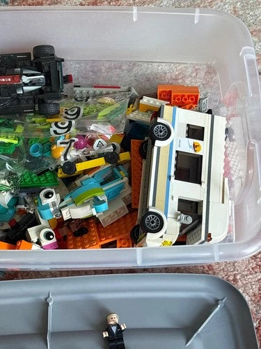 LEGO Bulk Lot with Minifigures & Vehicles - Mixed Bricks Estate Bundle
