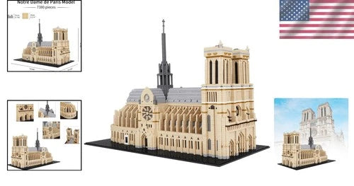 Building Blocks Notre Dame Cathedral - 7380PCS Micro Bricks French Gothic Model
