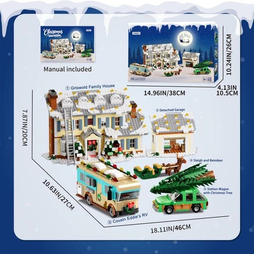 Building Set 5 in 1 LED Xmas Decor Toy Blocks 1958PCS Ages 8+
