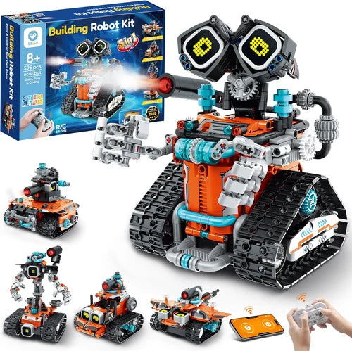 Robot Building Kit with Remote Control STEM Gift for Boy Ages 8-14