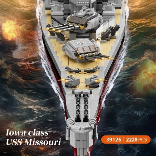 USS Missouri (BB-63) Battleship Naval Building Block Set, The Third Ship of T...