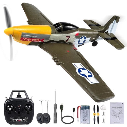 P51 Mustang 2.4G RC Plane Radio EPP Foam 4CH 6Axis RTF Remote Control Fighter