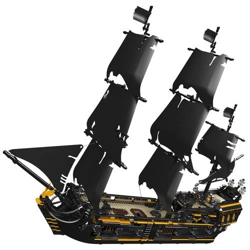 Mould King 13199 Black Pearl Ship Pirates Boat Building Block Toy Collection Kit