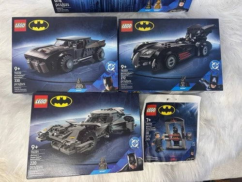MEOW Batman Logo & Batmobiles & Bruce Wayne Lot 76330 76331 76632 76633 30726
