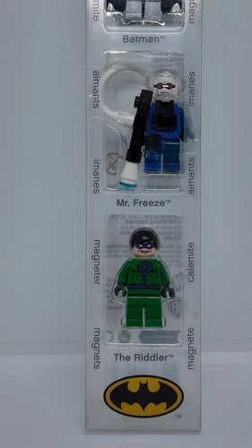LEGO DC Batman Magnet Set (2007) - Batman, Mr. Freeze, The Riddler - New Sealed