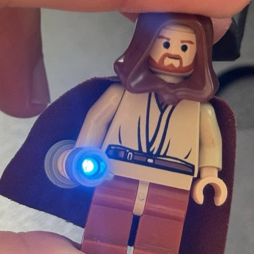 MEOW Star Wars Light-Up Minifigures - Darth Vader & Obi-Wan Kenobi 2005 Working
