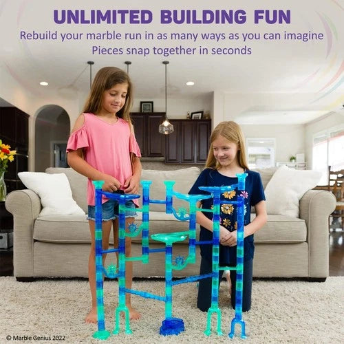 Marble Genius Marble Run Starter Set STEM Toy for Kids Ages 4-12 - 130 Comple...