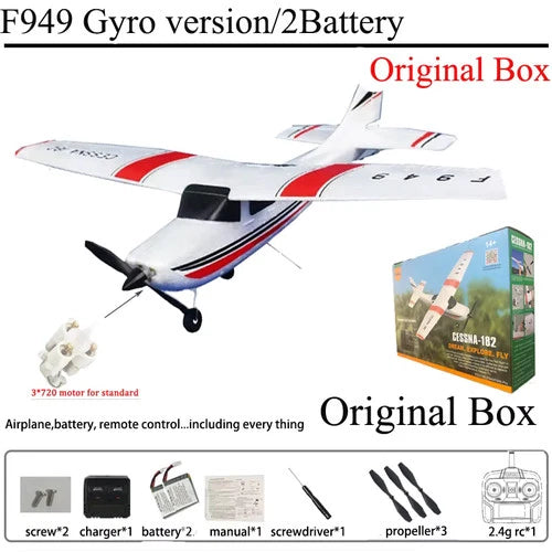 WLtoys F949 2.4G 3D6G 3Ch RC Airplane Fixed Wing Plane Gyro2BS Original Box
