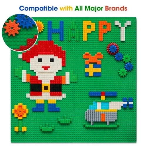 Customizable Building Block Wall Set, 470+ PCS Activity Bricks & Adhesive Basepl