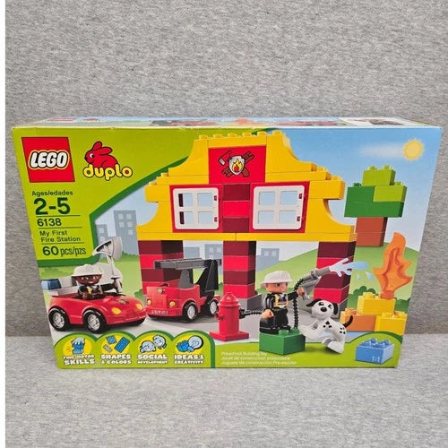 LEGO Duplo My First Fire Station 6138 Building Set 60pc Age 2-5 New Factory