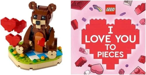 Lego Gift Set Valentine Bear 40462 and Lego I Love You Book Exclusive Set