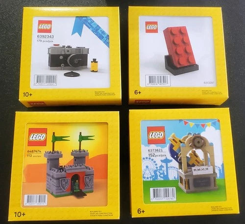 LEGO Vip Lot of 4, Camera, Swing Ride, Red Brick, Castle, Sealed.
