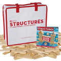 400 Plank Wooden Building Blocks Set Includes Pine Planks Canvas Bag