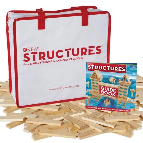 400 Plank Wooden Building Blocks Set Includes Pine Planks Canvas Bag