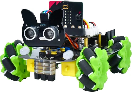 4WD Smart Car Coding Robot Kit with Microbit V2 for Makecode and Python, DIY Bui