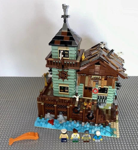MOC Old Fishing Store Building Blocks Set 2049pcs Compatible Bricks Assembled