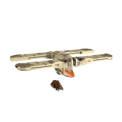 Elegant Transport Vessel 698-Piece with Cockpit MOC Building Bricks Toy
