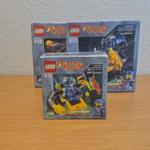 ALL NEW LEGO Alpha Team Mission Deep Sea Lot 4790 4791 4792