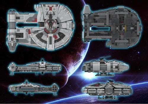 Modubrix Mocs Building Blocks YT-2400 Freighter Sato's Hammer Set Bricks Toy Kit