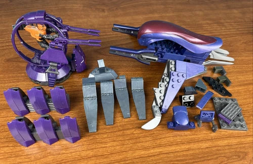 Halo Mega Bloks Orbital Banshee Blitz 97010 & Shade Turret 96949 -Incomplete Lot