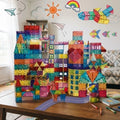 Magnetic Tiles - 100 Pieces Magnetic Blocks for Kids, Magnet Tiles Building B...