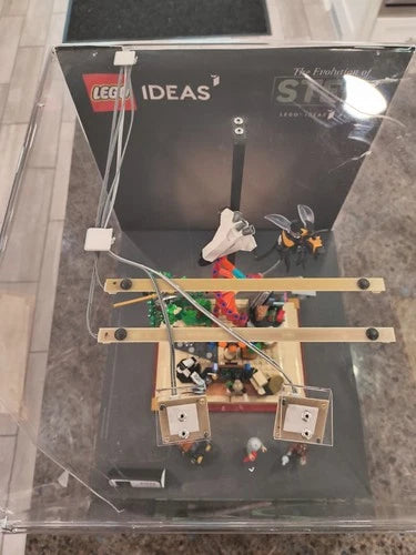 LEGO Ideas The Evolution of STEM 21355 Official Store Lighted Display Case