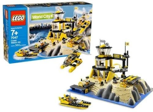 Lego Town World City 7047 Coast Watch HQ Police Rescue Rare