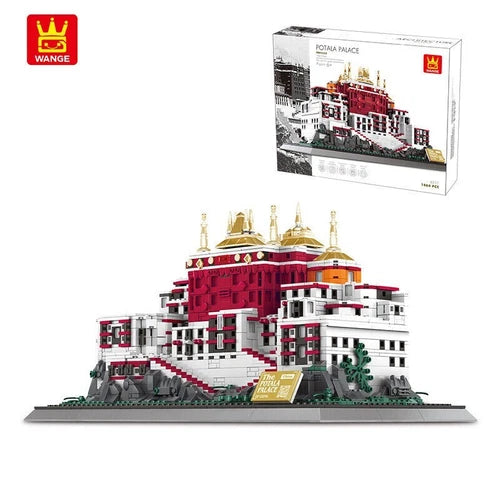 Wange Original Authentic Potala Palace Tibet 1464PCS Building Block Set 6217