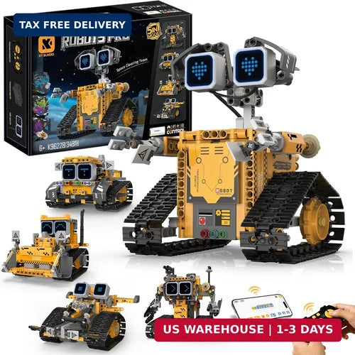 STEM Robot Kit for Kids 6-12, 5-in-1 Coding Building Robot Toy with App \| Educat