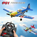 2026 NEW Power RC Airplane with Light,P-51 Mustang,6G/3D Mode​,with 2Batteries