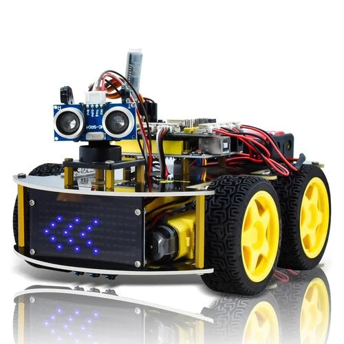 KEYESTUDIO Smart Car Kit,4WD Programmable DIY Starter Kit for Arduino for Uno...